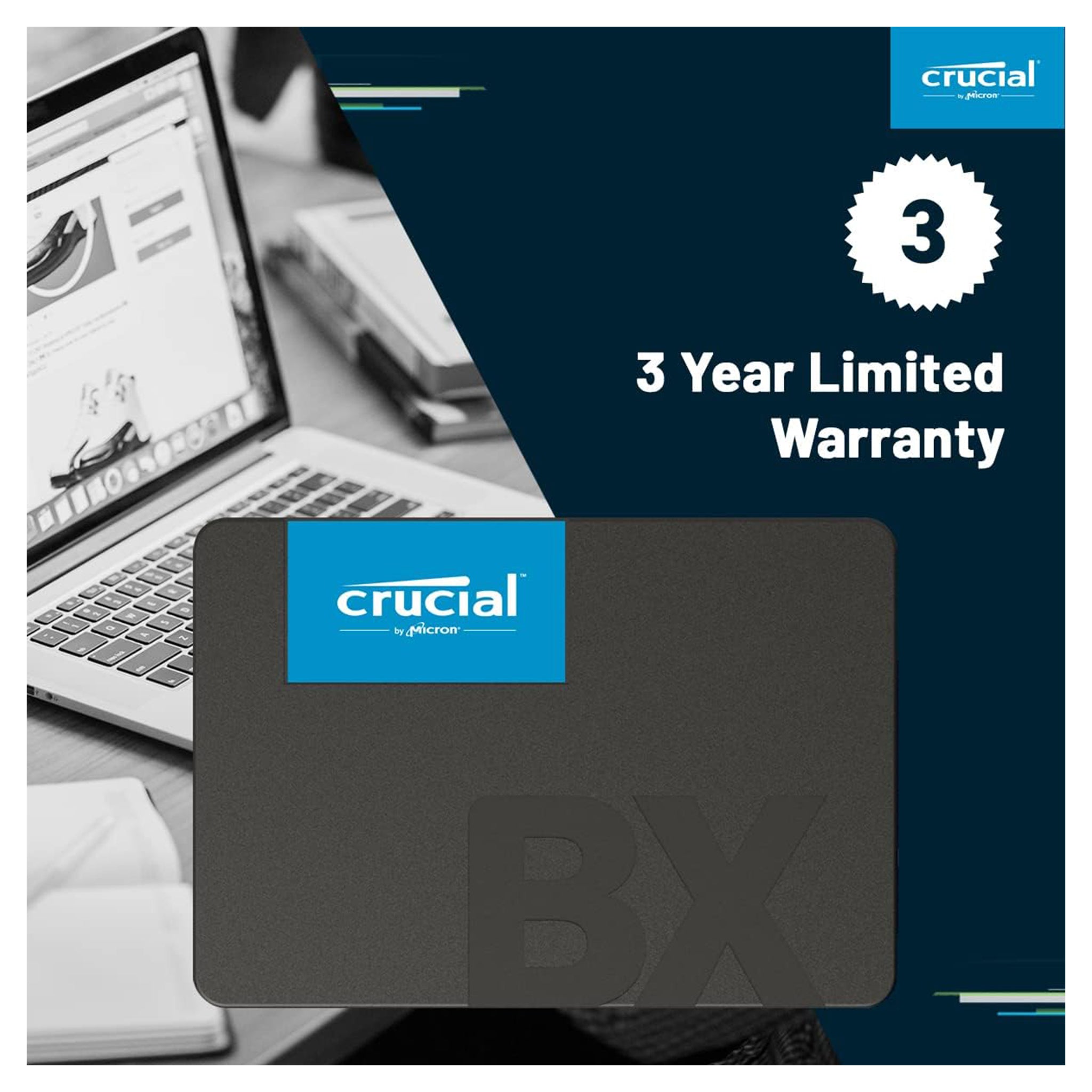 Crucial CT500BX500SSD1 internes Solid State-Laufwerk 2,5 500 GB