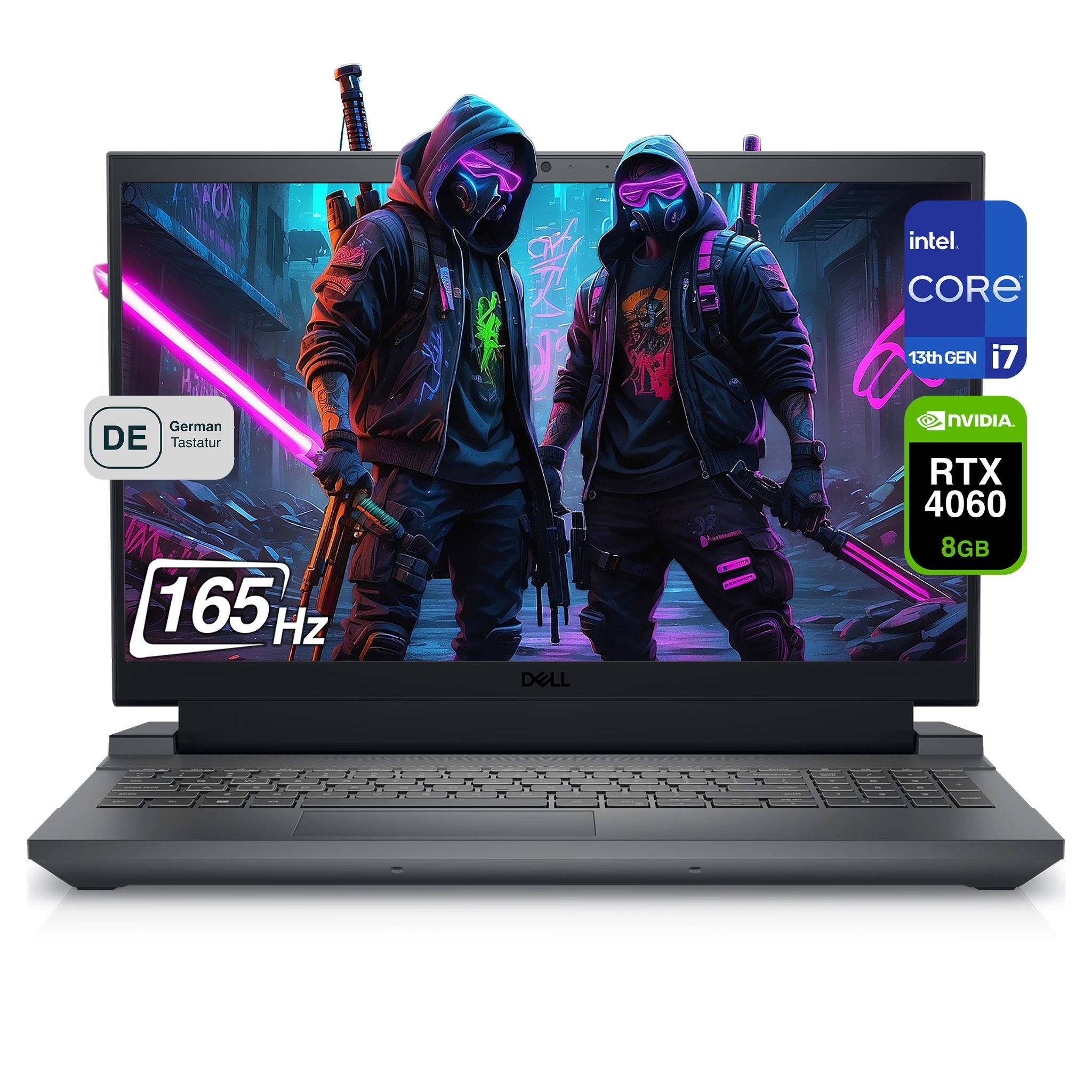 Dell G15 5530 Gaming Laptop, i7-13650HX, 15.6" FHD 165Hz, RTX4060, QWERTZ, W11Home