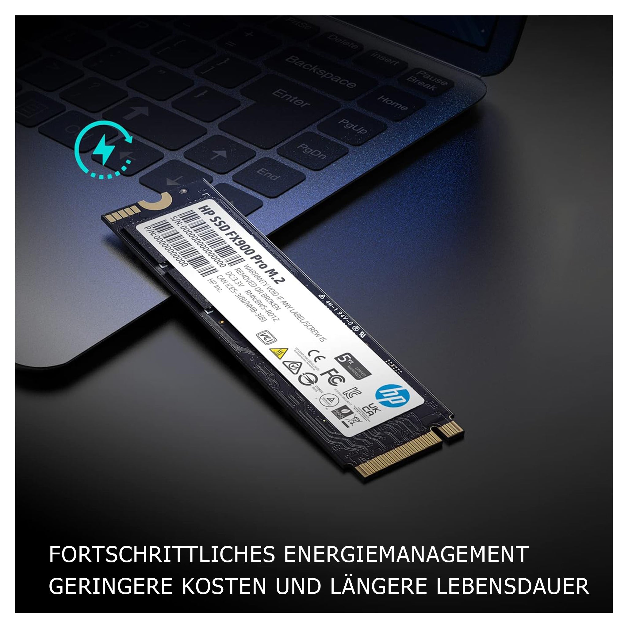 HP FX900 Pro 4TB - 2TB - 1TB - 512GB  NVMe SSD 2280 M.2 Gen4 x4 bis zu 7400 MB/s