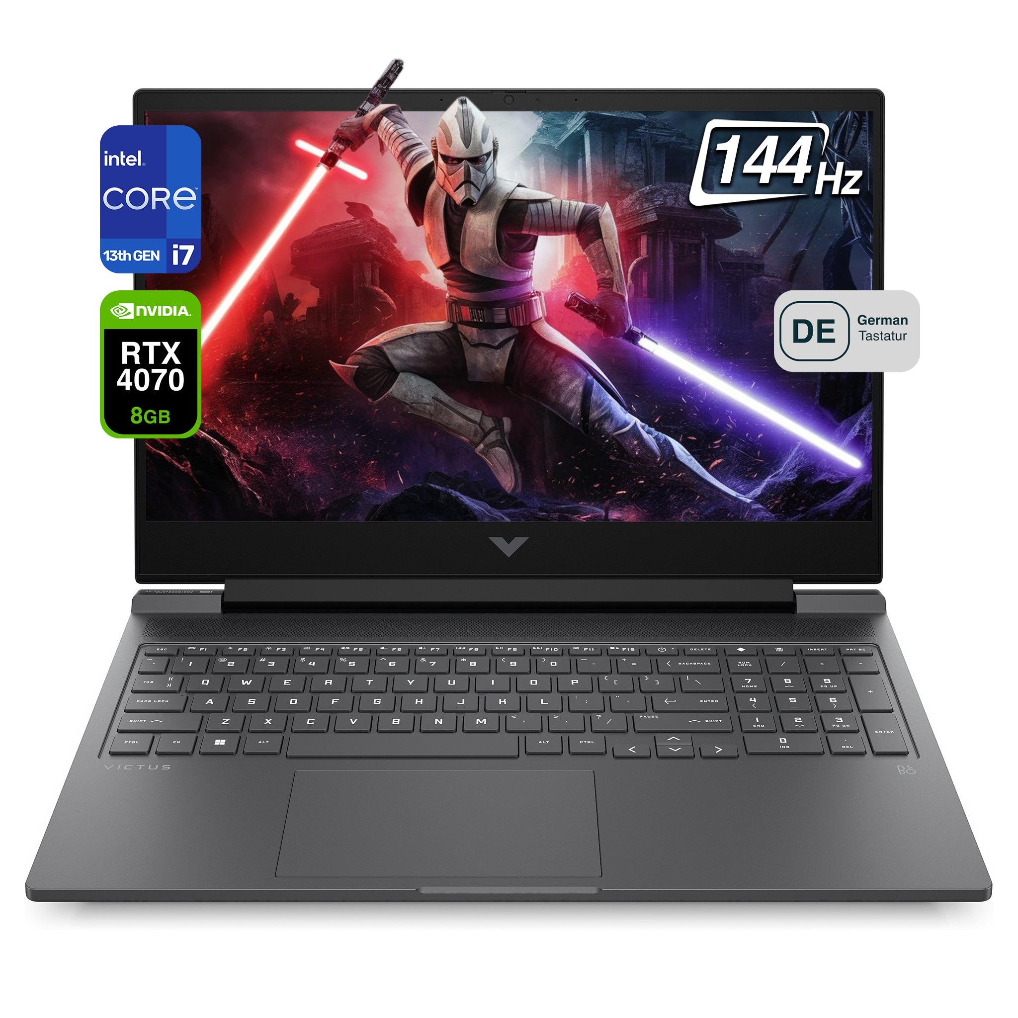 HP Victus Gaming Laptop, i7-13620H, 16.1" FHD 144Hz, RTX4070 , QWERTZ, W11Pro