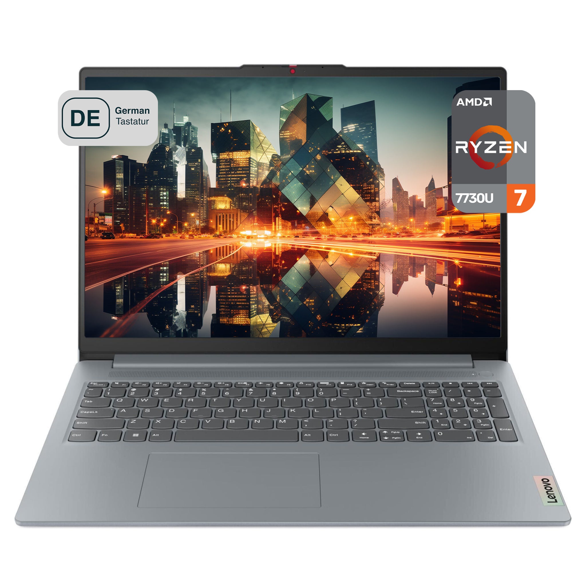 Lenovo IdeaPad Slim 3 Business Laptop, Ryzen 7 7730U, 16"  WUXGA, QWERTZ, W11Pro