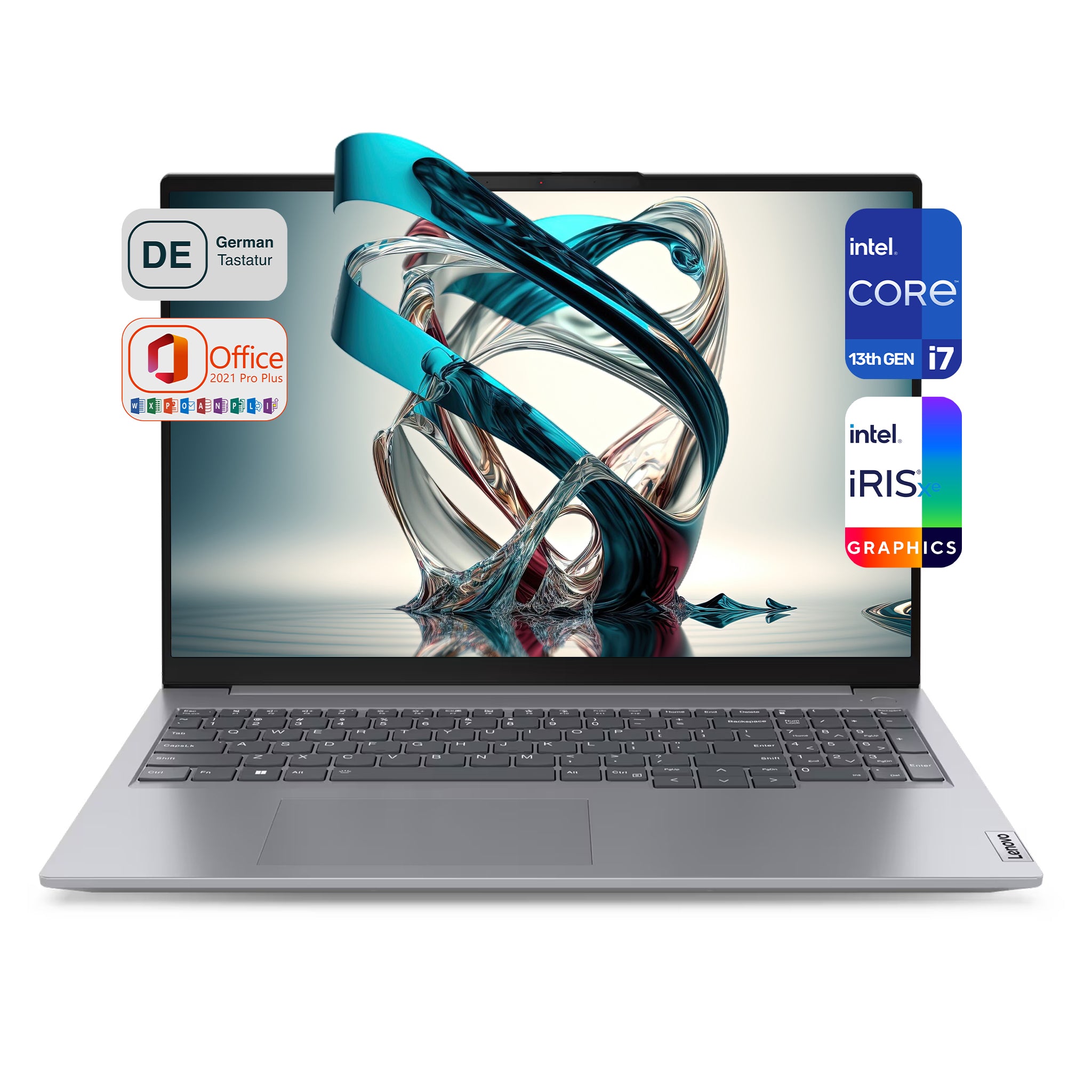 Lenovo ThinkBook 16 Business Laptop, 16" WUXGA, Intel Iris Xe Grafik, FHD, QWERTZ, W11Pro, Office 2021