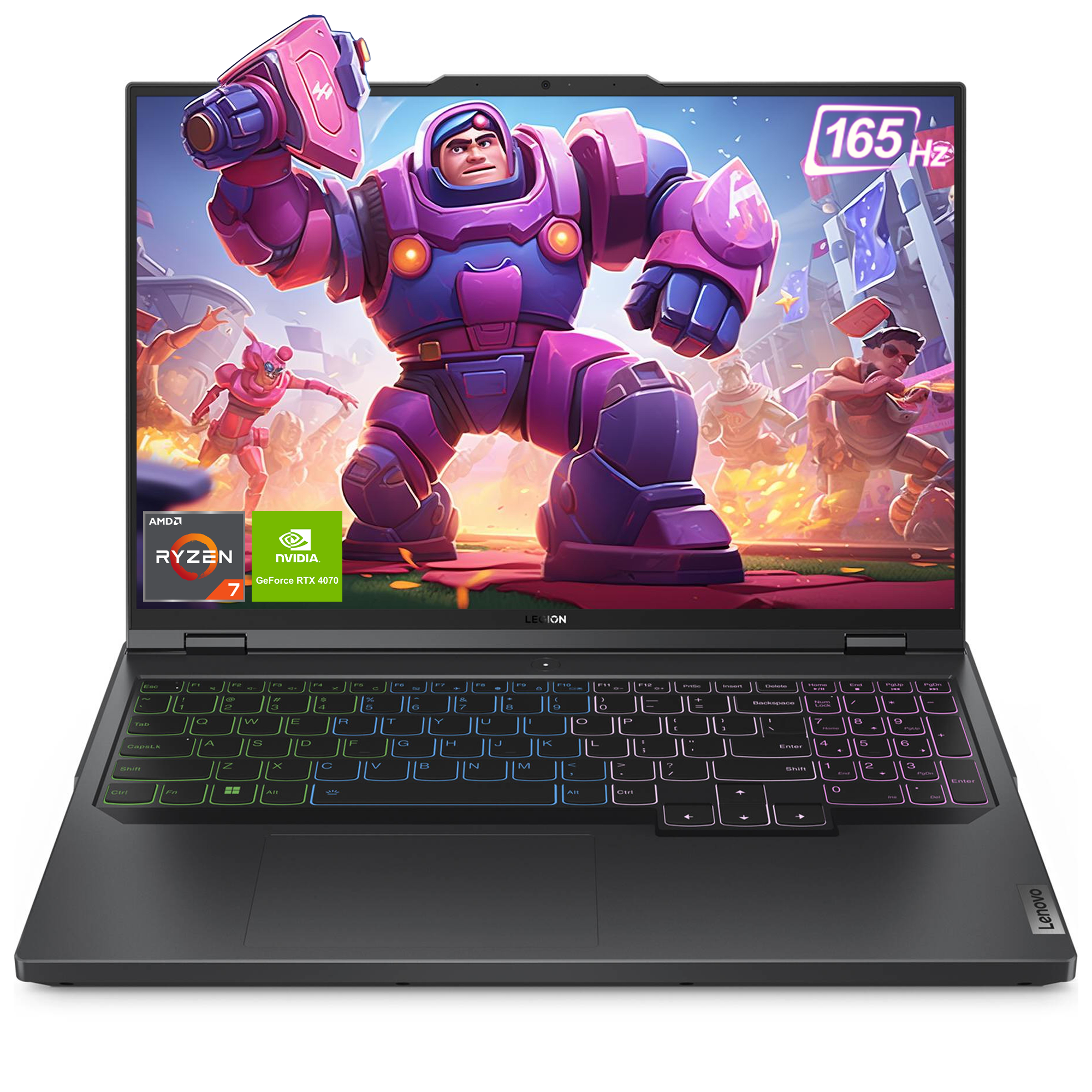 Lenovo Legion Pro 5 Gaming Laptop, 16" WQXGA, Ryzen 7 7745HX, RTX4070, QWERTZ, W11Home