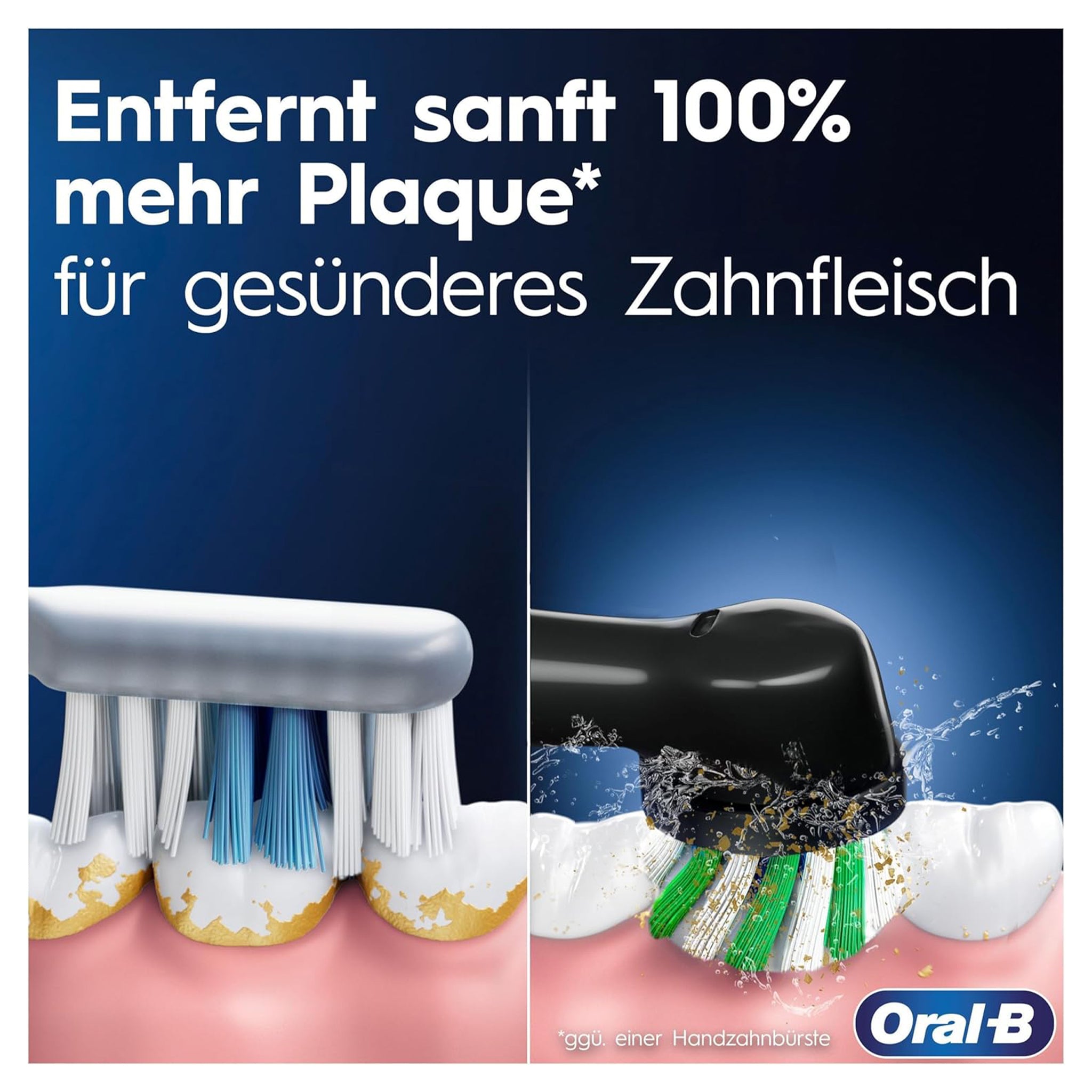 Oral-B Pro 3 3900 Elektrische Zahnbürste/Electric Toothbrush, Doppelpack & 3 Aufsteckbürsten, Rosa/Schwarz